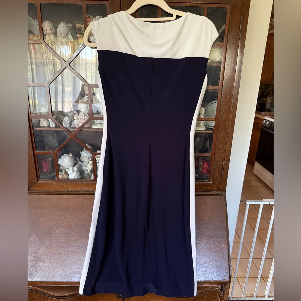 Lauren by Ralph Lauren Navy and White Dress - Picture 2 of 6